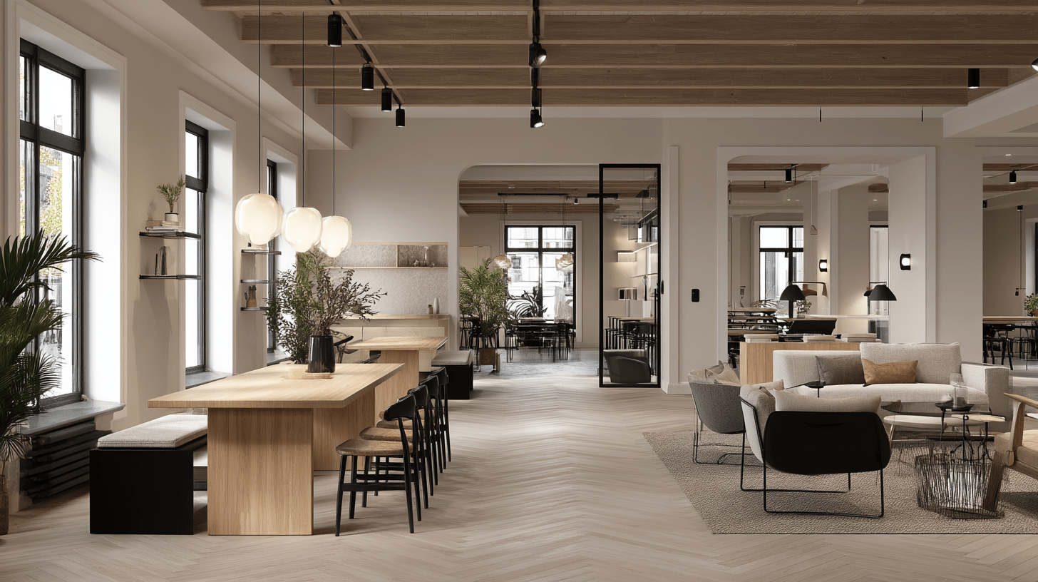 City skyline at dusk